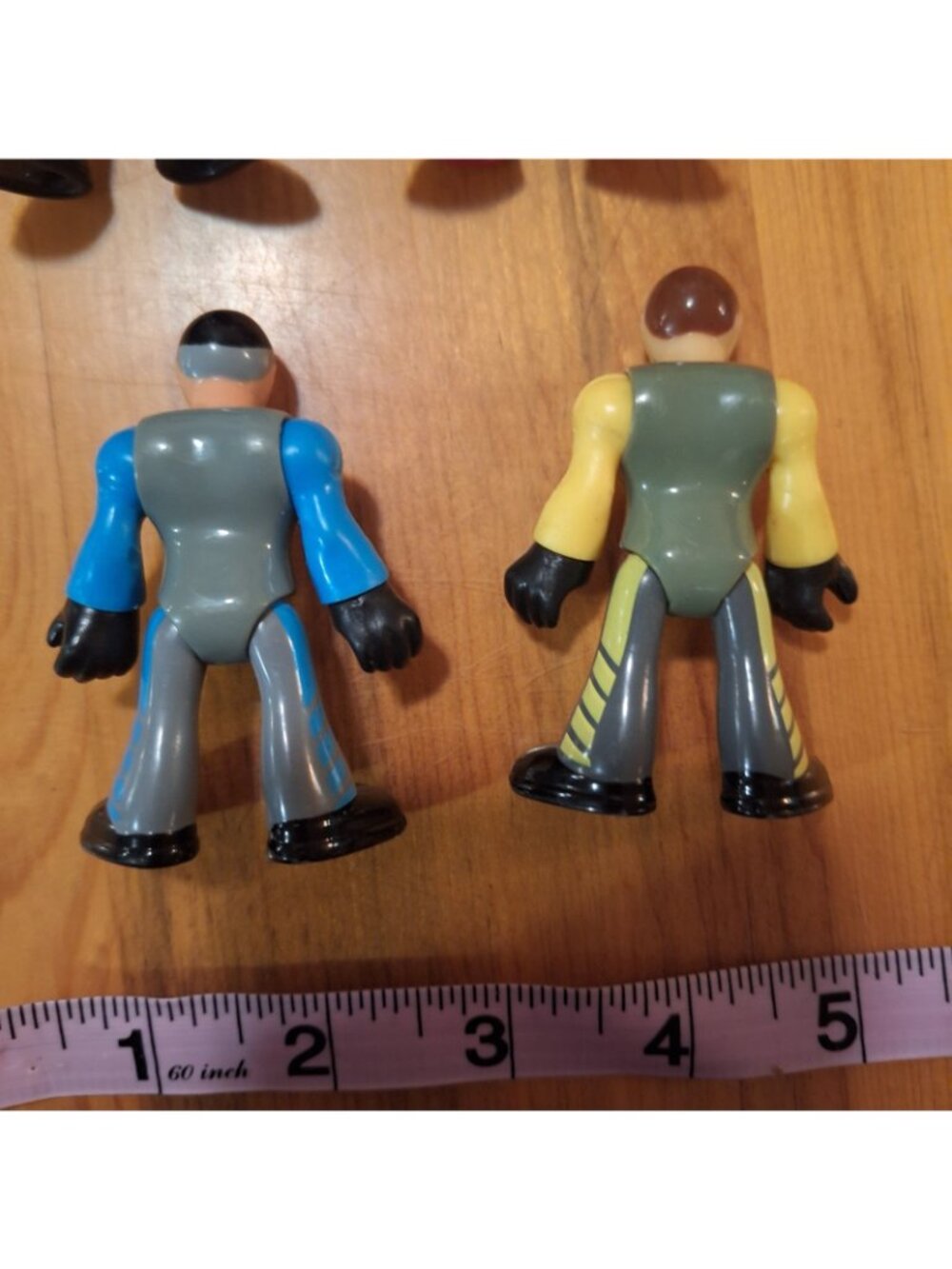 Imaginext Dino Riders 4 Figures 3" Lot Jurassic Dinosaur Yellow Blue Red - Picture 4 of 11